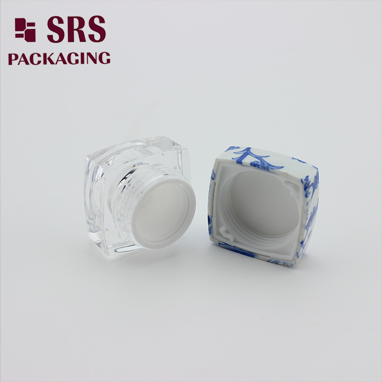 J050 SRS Wholesale Square Acrylic Cosmetic Nail Jars 10g