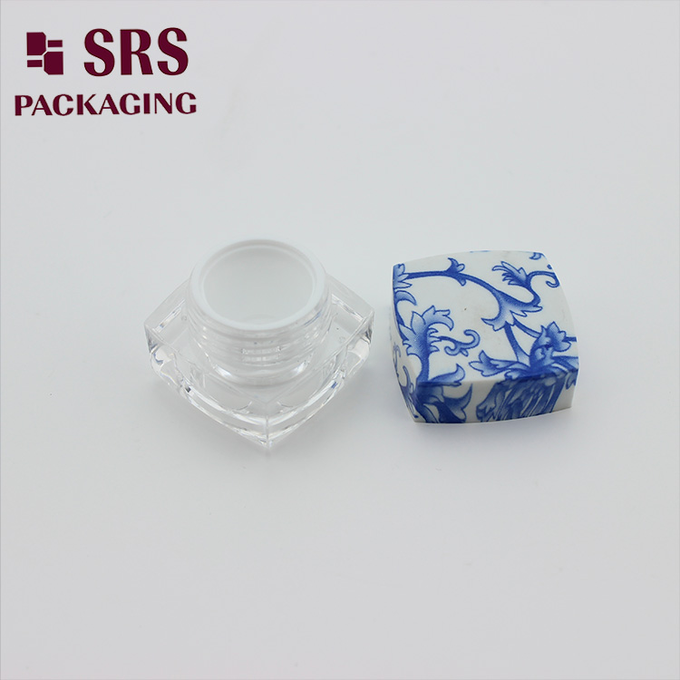 J050 SRS Wholesale Square Acrylic Cosmetic Nail Jars 10g