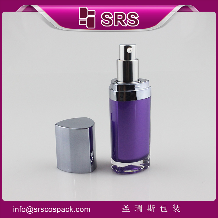 L080 Empty triangle Cosmetic Serum Bottle 30ml lotion Pump