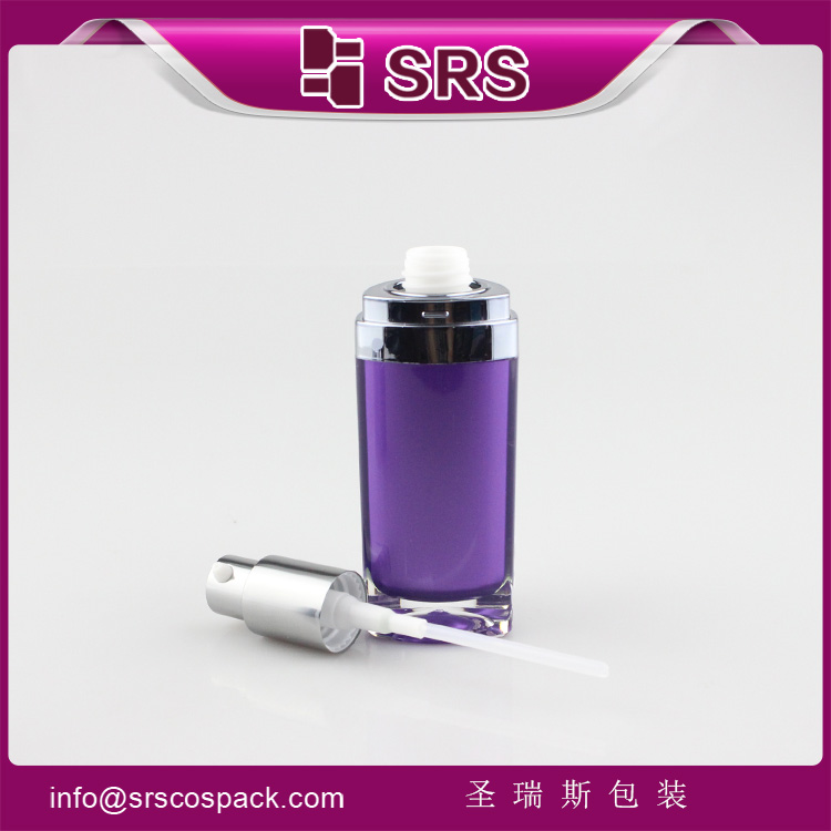 L080 Empty triangle Cosmetic Serum Bottle 30ml lotion Pump