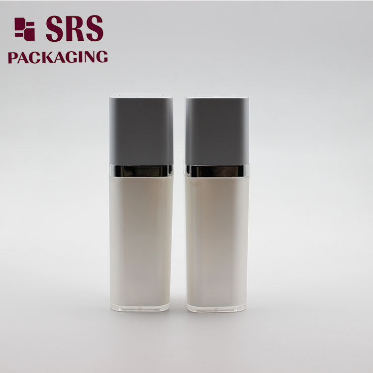 A051 SRS Empty White Color Acrylic 30ml Airless Bottle Cosmetic Pump