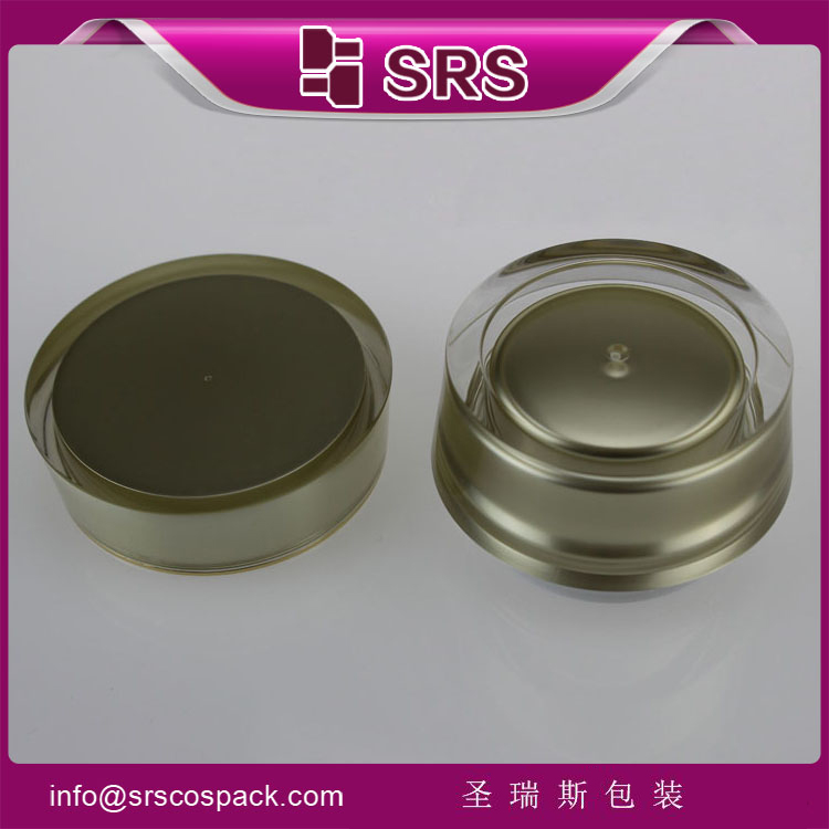 J030 acrylic cone sahpe 50ml gold cosmetics packaging jar