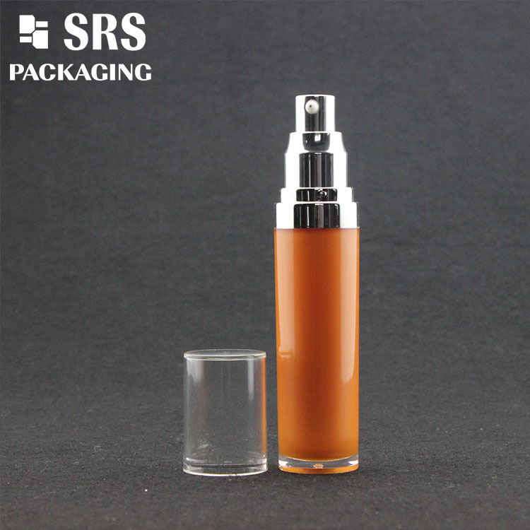 L023 SRS Cosmetic High Quality Orange Color 50ml Acrylic Skin Care Bottle