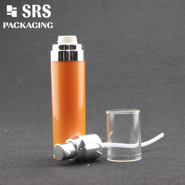 L023 SRS Cosmetic High Quality Orange Color 50ml Acrylic Skin Care Bottle