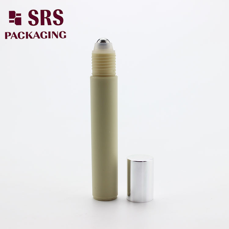 Plastic Frosted Cosmetic Gel Round Roll on Bottle 15ml