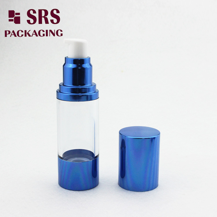 A022 SRS Cosmetic Plastic Airless Blue Color 15ml 30ml 50ml Serum Bottle