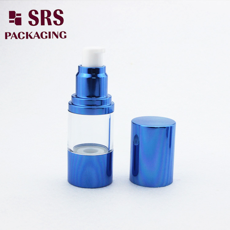 A022 SRS Cosmetic Plastic Airless Blue Color 15ml 30ml 50ml Serum Bottle