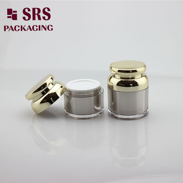 J316 Unique Design Cosmetic Container 30ml 50ml Acrylic Cream Jars gold
