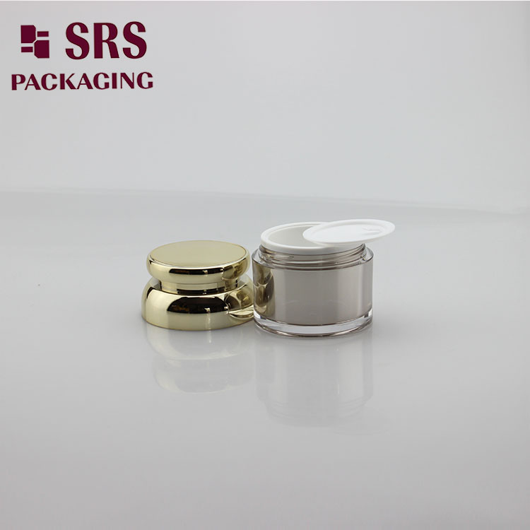 J316 Unique Design Cosmetic Container 30ml 50ml Acrylic Cream Jars gold
