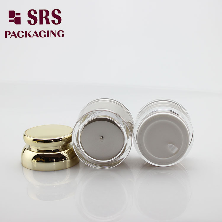 J316 Unique Design Cosmetic Container 30ml 50ml Acrylic Cream Jars gold
