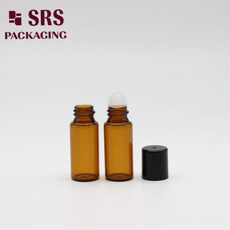 SRS Empty Mini Amber Color 3ml Glass Perfume Bottle