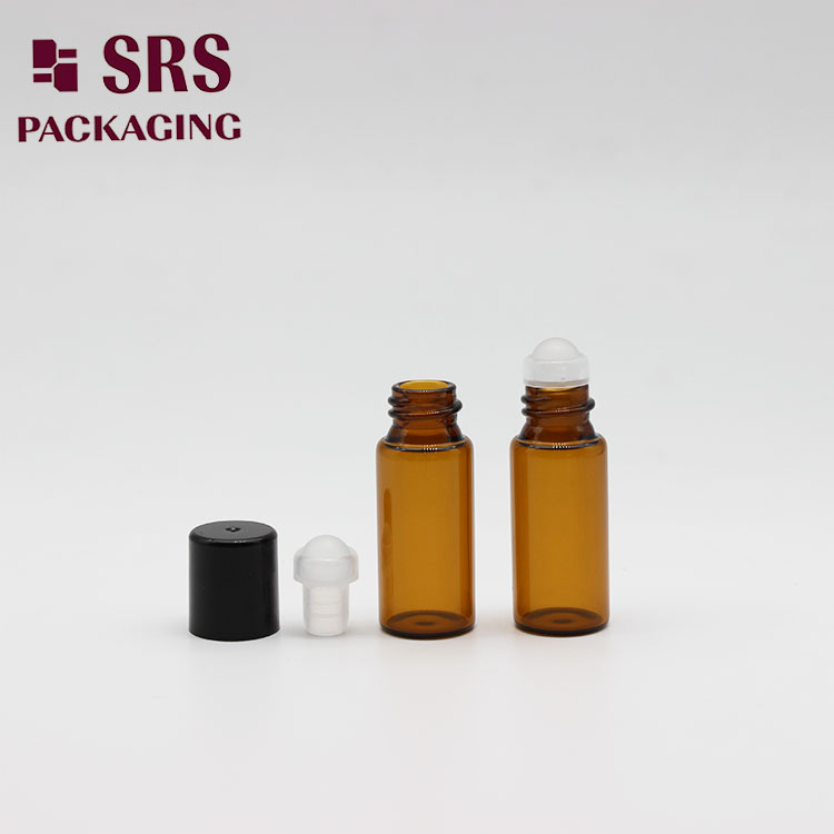 SRS Empty Mini Amber Color 3ml Glass Perfume Bottle