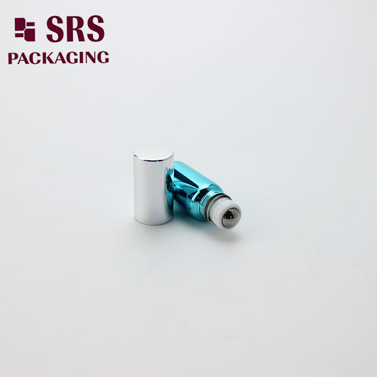 3ml Metalized Luxury Glass Perfume Oil Roller Ball Bottle