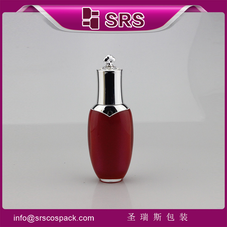 L201 30ml 50ml 80ml 100ml crown shape acrylic bottle with tube for lotion