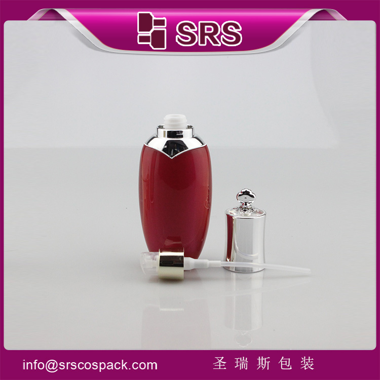 L201 30ml 50ml 80ml 100ml crown shape acrylic bottle with tube for lotion