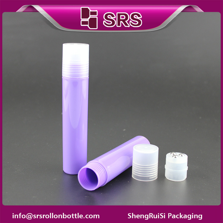 plastic 20ml three roller ball sample bottle for body oil