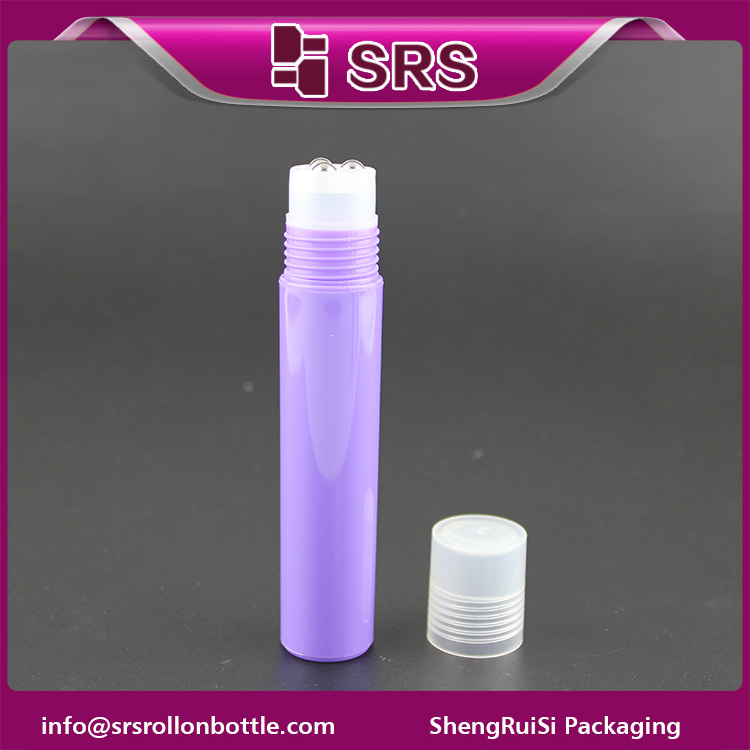 plastic 20ml three roller ball sample bottle for body oil