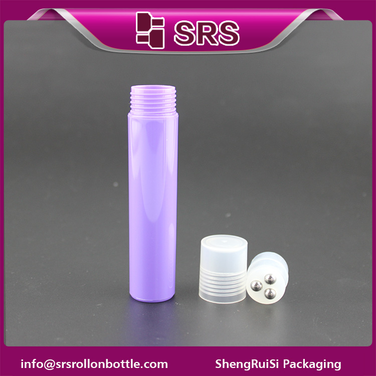 plastic 20ml three roller ball sample bottle for body oil
