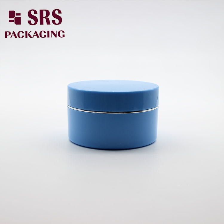 J026 Blue Color J026 100ml Facial Cream Jar Double Wall