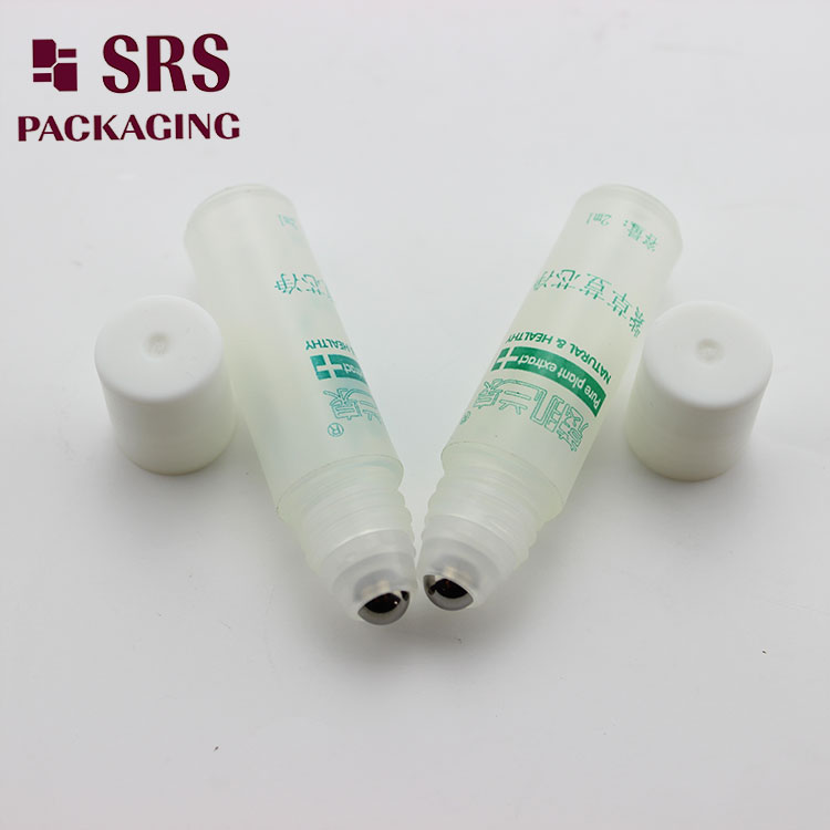 SRS Empty Cosmetic Mini Clear Frost Color 2ml Roll on Bottle