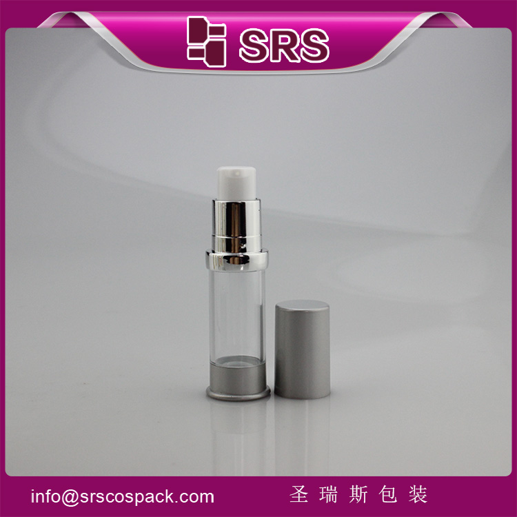 A0214B AS round airless pump small clear bottle 5ml 10ml