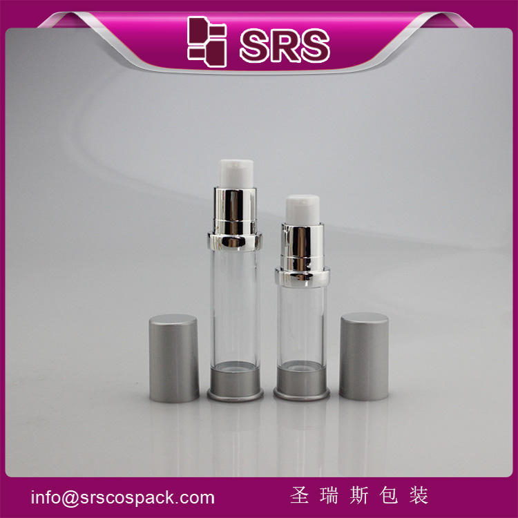 A0214B AS round airless pump small clear bottle 5ml 10ml