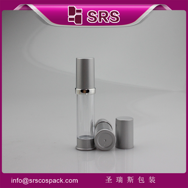 A0214B AS round airless pump small clear bottle 5ml 10ml