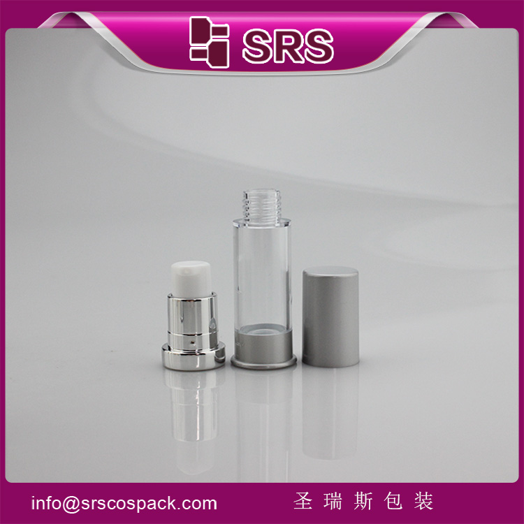 A0214B AS round airless pump small clear bottle 5ml 10ml