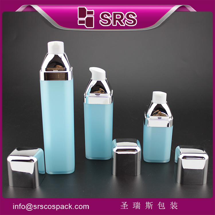 A056 acrylic Square Cosmetic 15ml 30ml 50ml Airless Pump Bottle