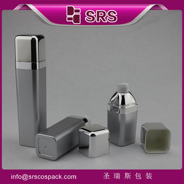 A056 acrylic Square Cosmetic 15ml 30ml 50ml Airless Pump Bottle