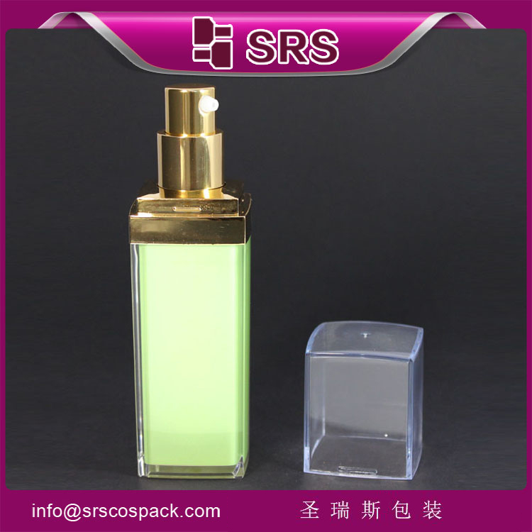 A054 acrylic square airless pump lotion bottle 