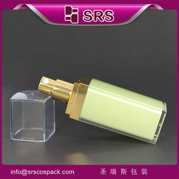 A054 acrylic square airless pump lotion bottle 