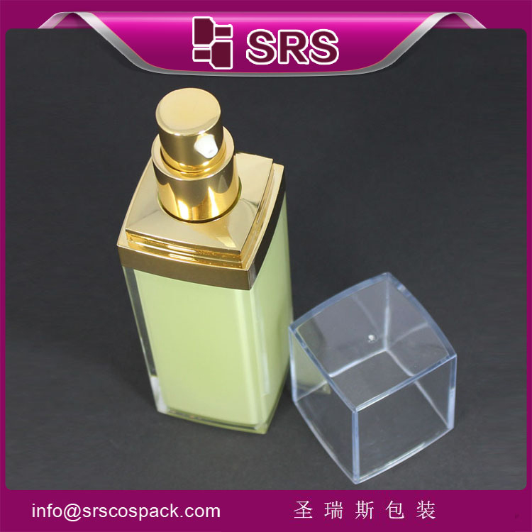 A054 acrylic square airless pump lotion bottle 