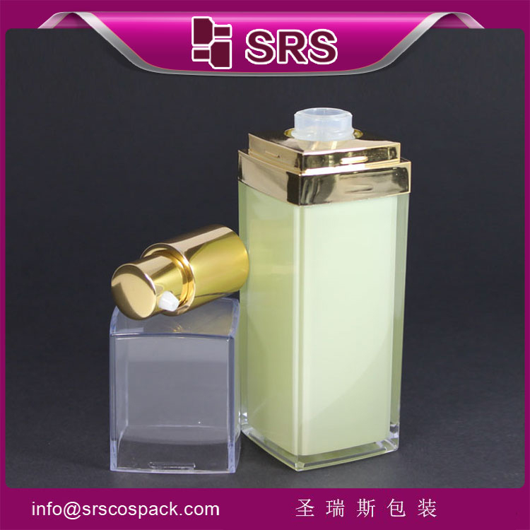 A054 acrylic square airless pump lotion bottle 