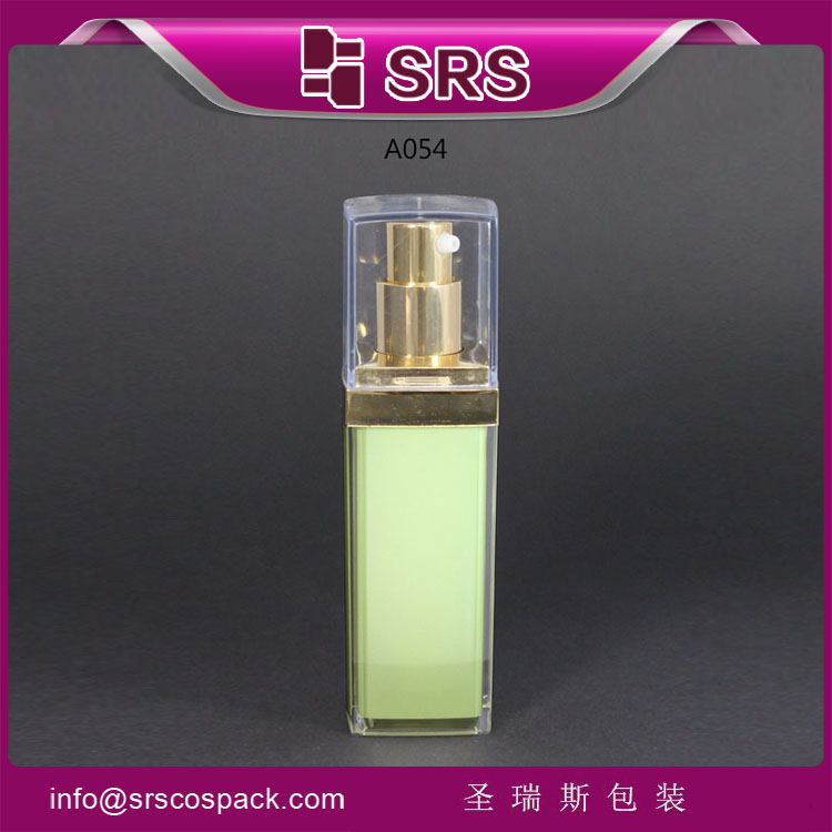 A054 acrylic square airless pump lotion bottle 