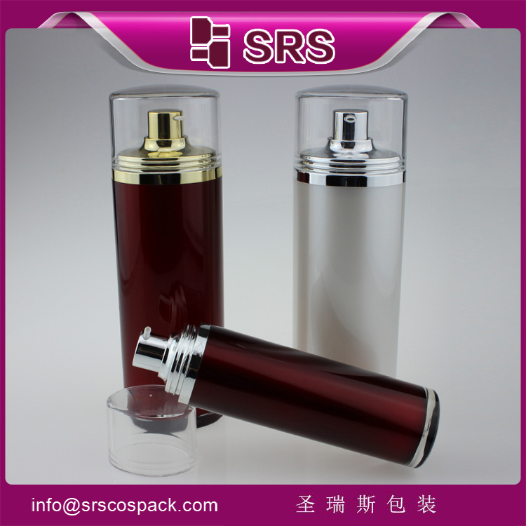 A040 acrylic oval airless pump lotion bottle 