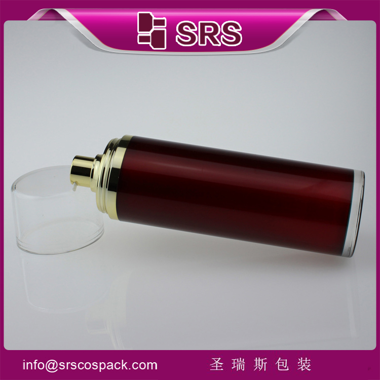 A040 acrylic oval airless pump lotion bottle 