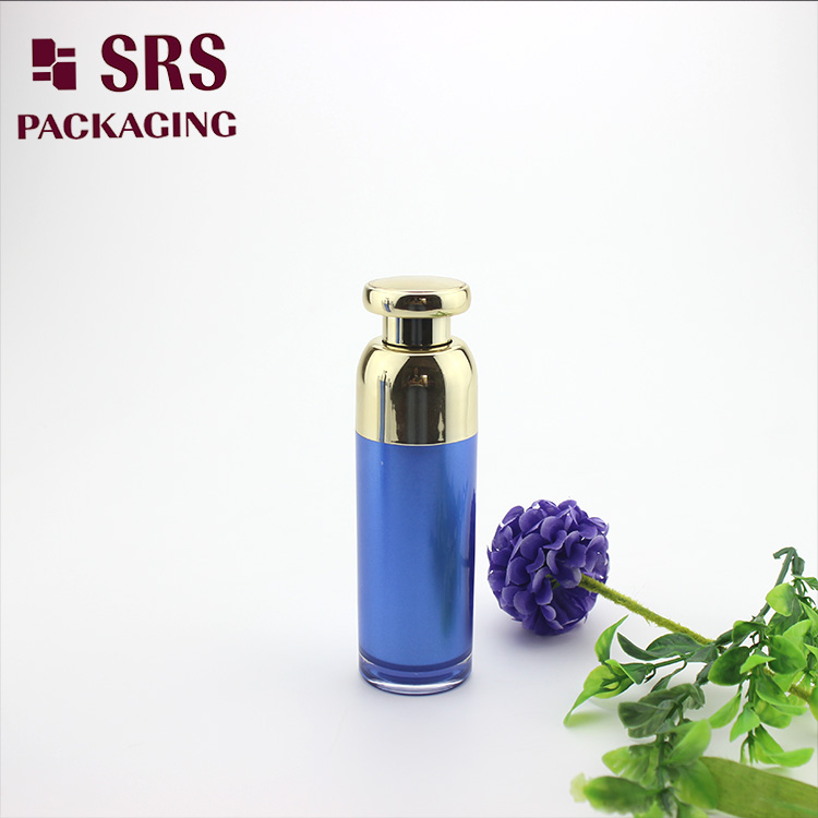 A316 new design acrylic round airless pump lotion bottle 