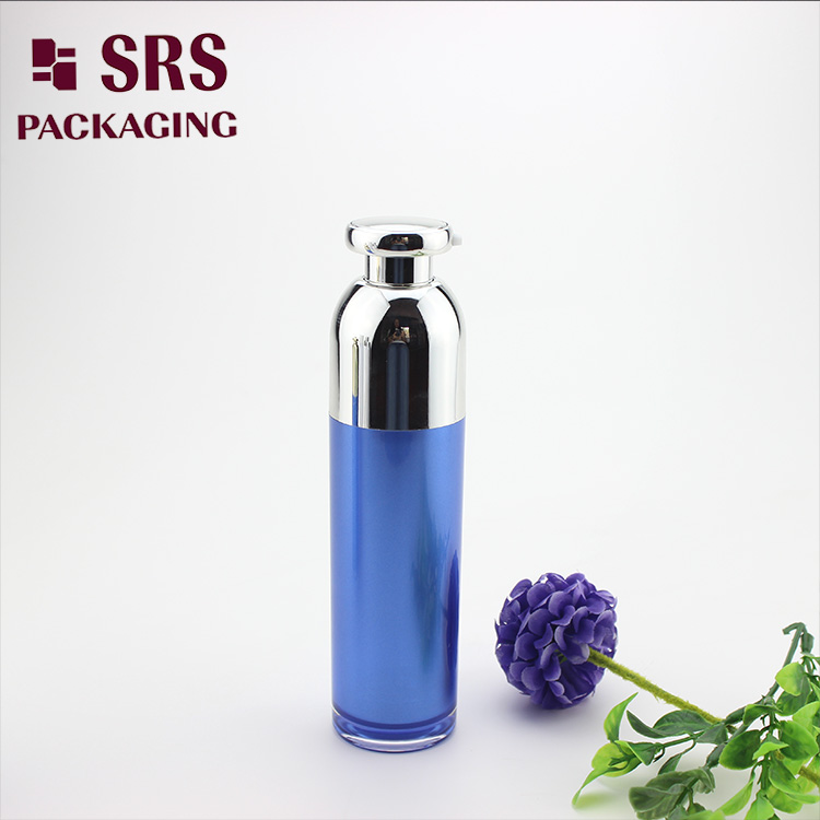 A316 new design acrylic round airless pump lotion bottle 