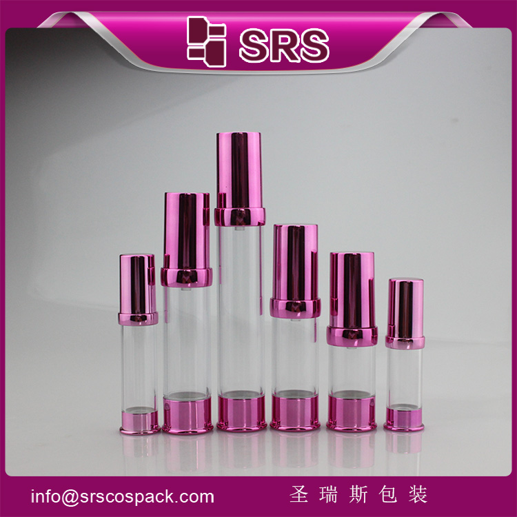 A0214  plastic airless BB cream makeup empty bottle with pump