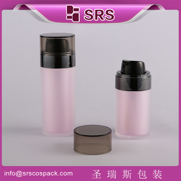 A0212 acrylic round 30ml 50ml airless pump lotion bottle 