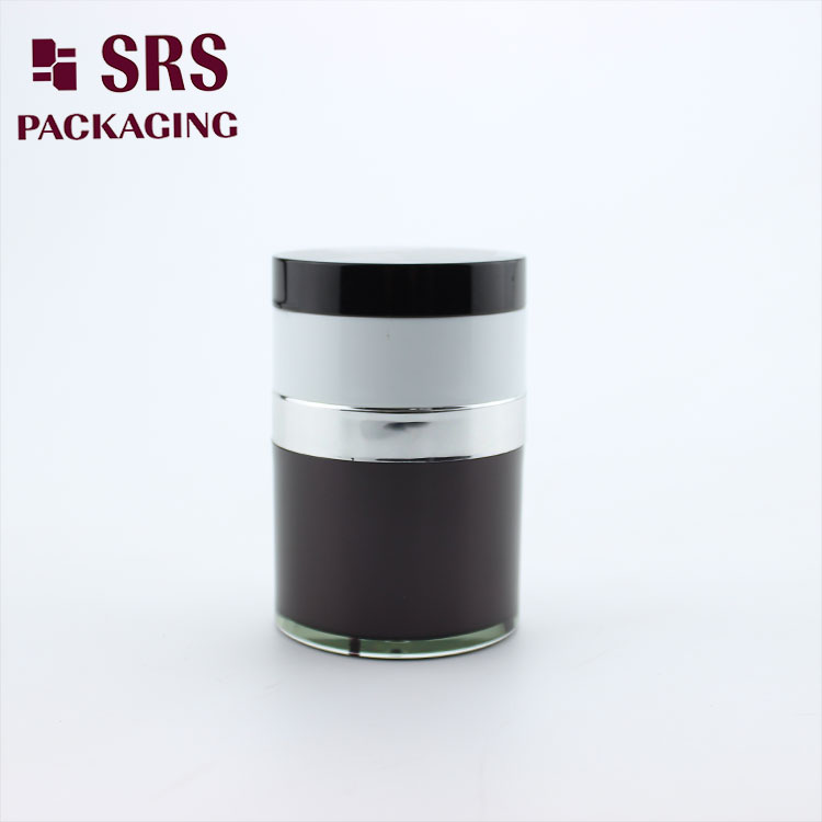 A102 Face cream containers wholesale empty acrylic airless jar with mirror