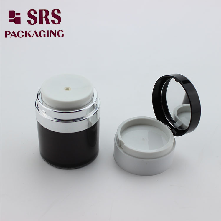 A102 Face cream containers wholesale empty acrylic airless jar with mirror