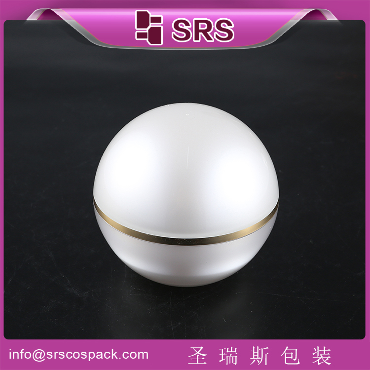 J010 ball shape plastic luxury face cream jar
