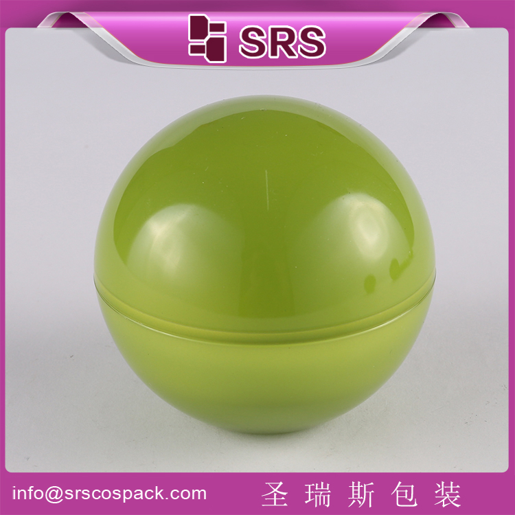 J010 ball shape plastic luxury face cream jar