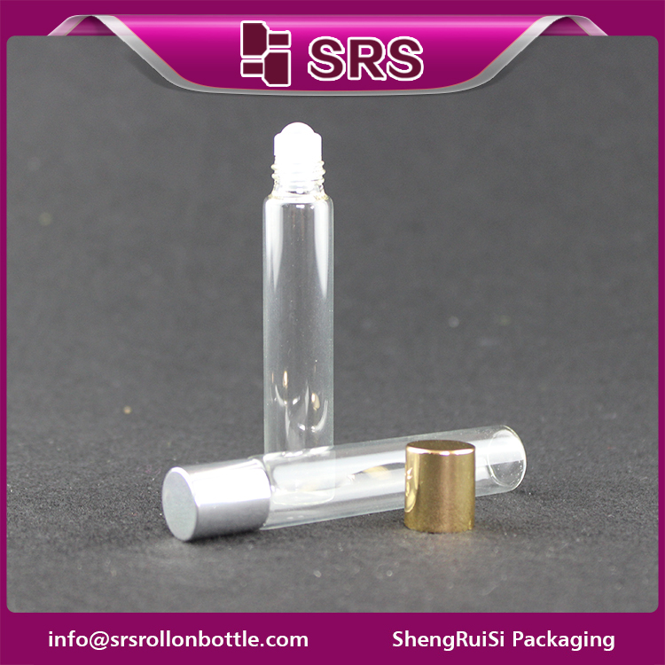 SRS cylinder no leakage 8ml essential oil roller ball bottle for skin care