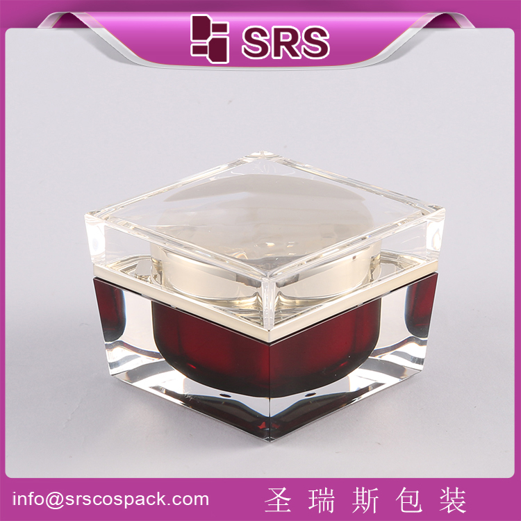 J055 square acrylic cream container