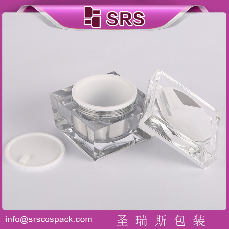 J055 square acrylic cream container