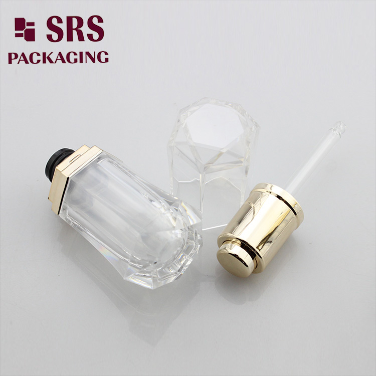 DB003 transparent acrylic empty 8ml drop bottle essential oil