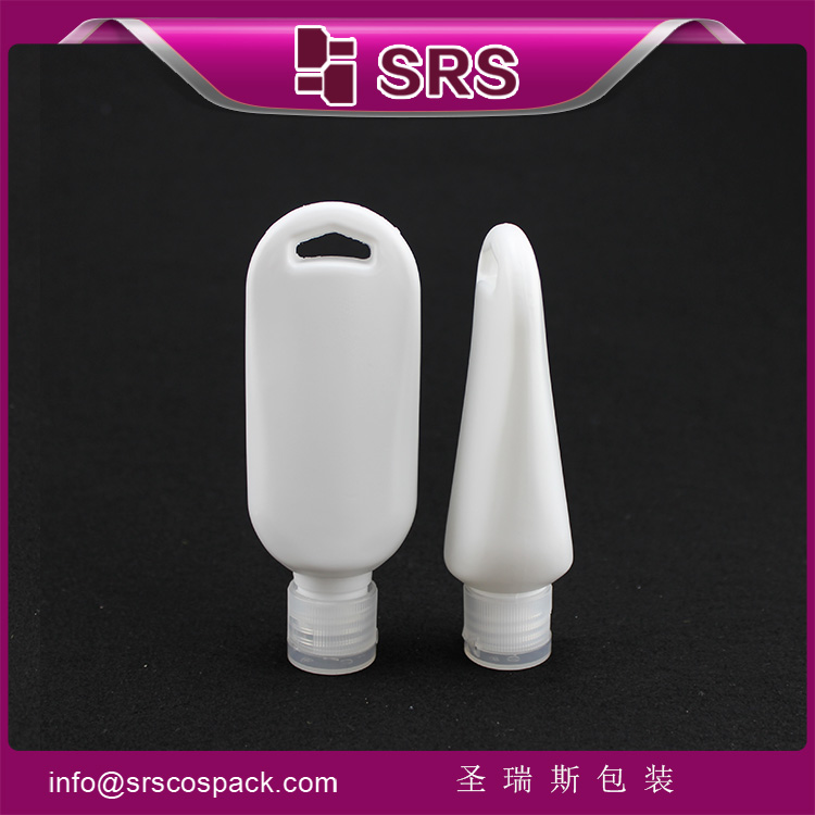 PE-001 empty 60ml PE material shampoo bottle with flip cap